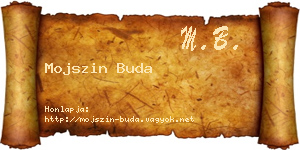 Mojszin Buda névjegykártya